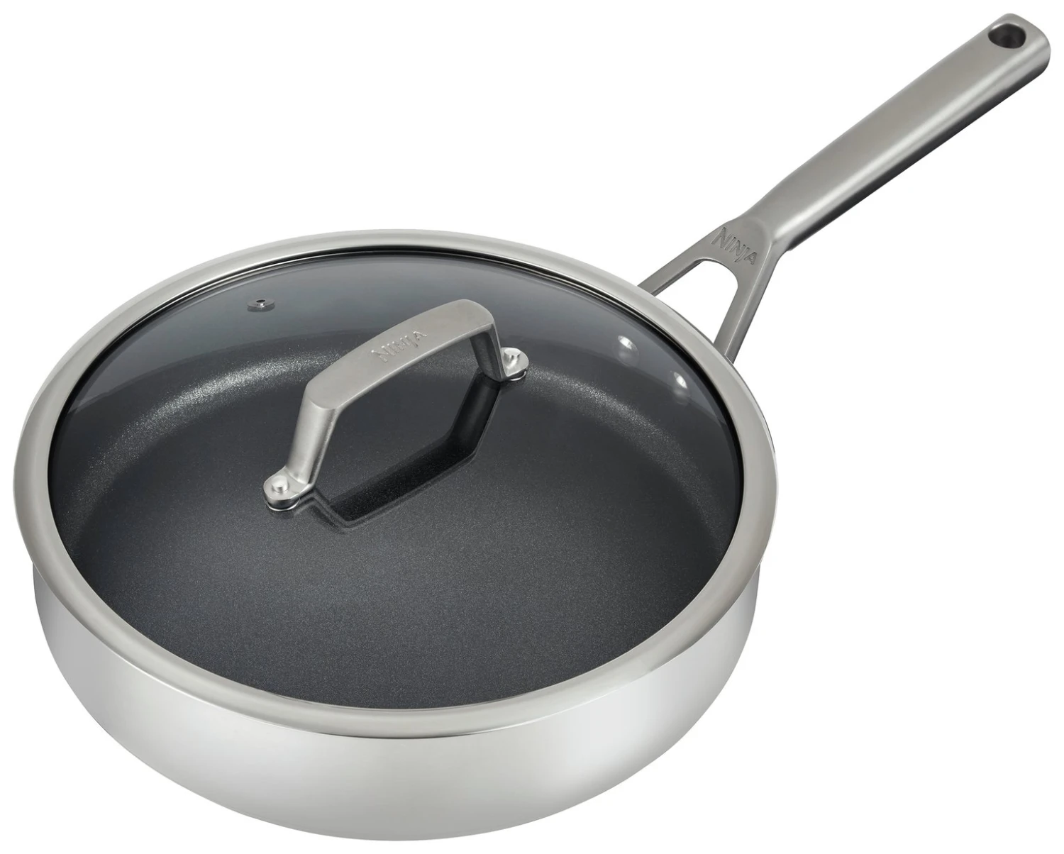 Ninja Zerostick 26cm Stainless Steel Non Stick Saute Pan 3 Ninja Zerostick 26cm Stainless Steel Non Stick Saute Pan