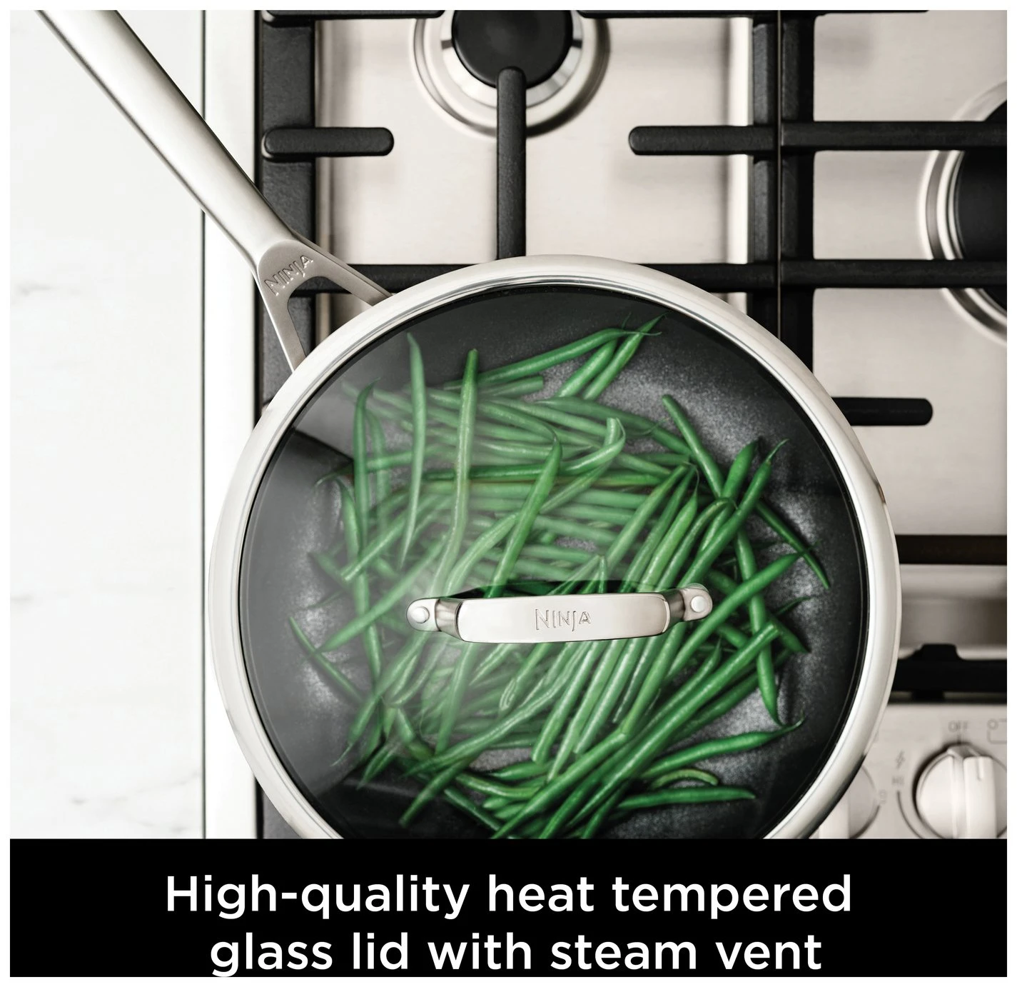 Ninja Zerostick 26cm Stainless Steel Non Stick Saute Pan 6 Ninja Zerostick 26cm Stainless Steel Non Stick Saute Pan - Image 4