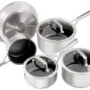 Ninja Zerostick Stainless Steel 5 Piece Non Stick Pan Set -Trend Furniture 1120240 R Z001A