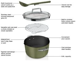 Ninja Zerostick 30cm Non Stick Aluminium Possible Pot -Green 22 Ninja Zerostick 30cm Non Stick Aluminium Possible Pot -Green -Trend Furniture 1120295 R Z011A