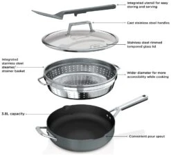 Ninja Zerostick 28cm Non Stick Aluminium Possible Pan -Grey -Trend Furniture 1120305 R Z011A