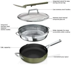 Ninja Zerostick 28cm Non Stick Aluminium Possible Pan -Green -Trend Furniture 1120312 R Z011A