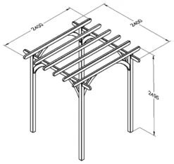 Forest Garden Ultima 2.4m X 2.4m Pergola -Trend Furniture 1122767 R E001