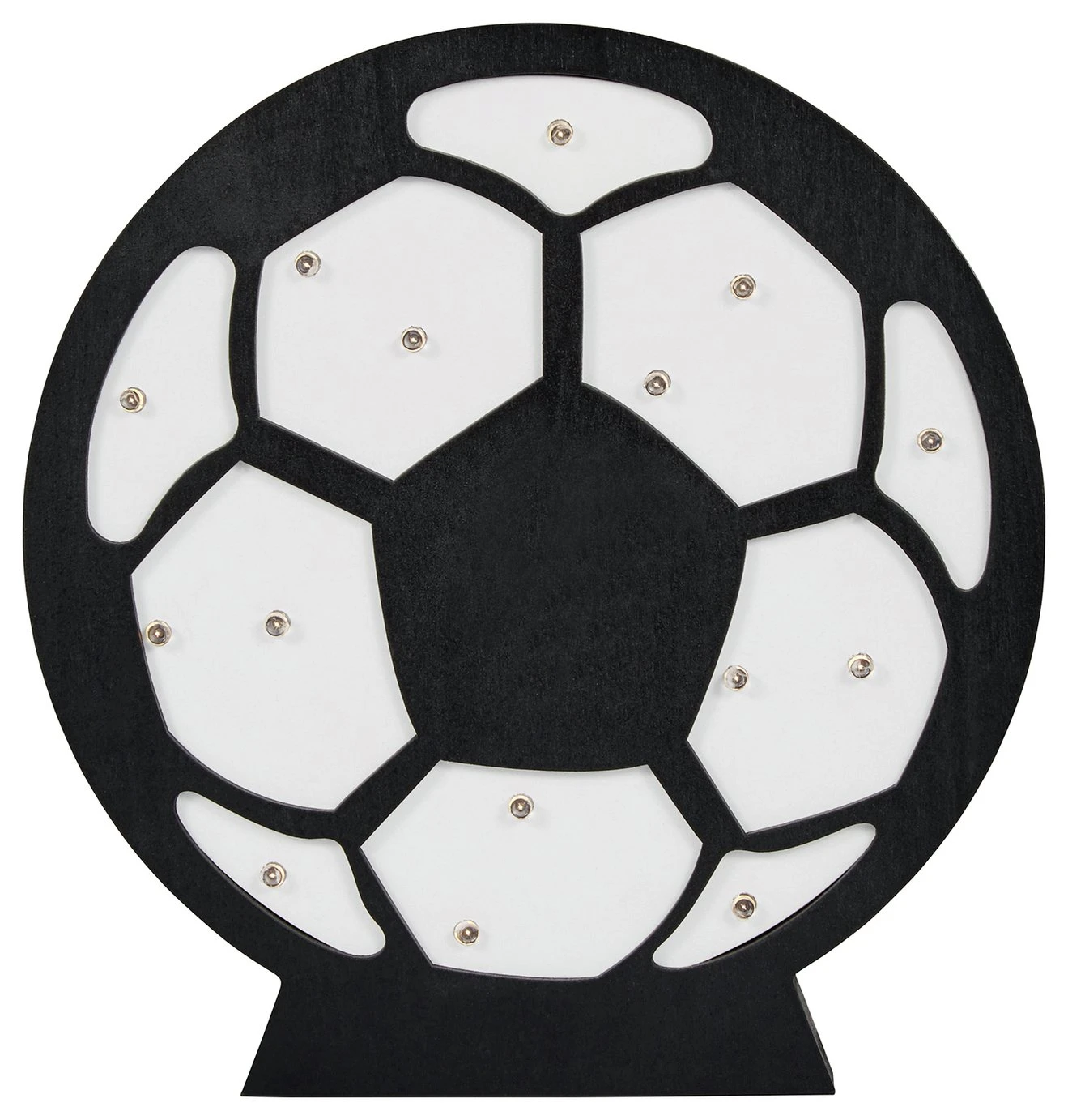 Glow Kids Wooden Football Table Light - Black & White 6 Glow Kids Wooden Football Table Light - Black & White - Image 4