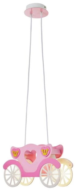 Glow Kids Princess Carriage Pendant Light - Pink & White 15 Glow Kids Princess Carriage Pendant Light - Pink & White -Trend Furniture 1151446 R Z002C