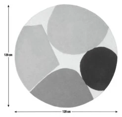 Habitat Geometric Circle Cut Pile Rug - 120x120cm - Multi -Trend Furniture 1176122 R E001