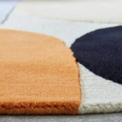 Habitat Geometric Circle Cut Pile Rug - 120x120cm - Multi -Trend Furniture 1176122 R Z002C