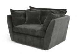 Habitat Jacques Velvet Cuddle Chair - Grey -Trend Furniture 1177217 R Z002A