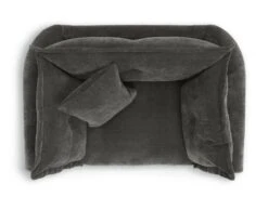 Habitat Jacques Velvet Cuddle Chair - Grey -Trend Furniture 1177217 R Z005A