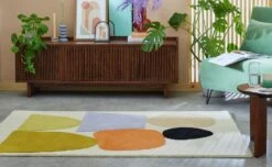 Habitat Geometric Cut Pile Rug - 120X170cm - Multicoloured -Trend Furniture 1179985 R Z001C