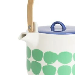 Habitat Abstract Stoneware Teapot - Green And Blue -Trend Furniture 1181478 R Z004A