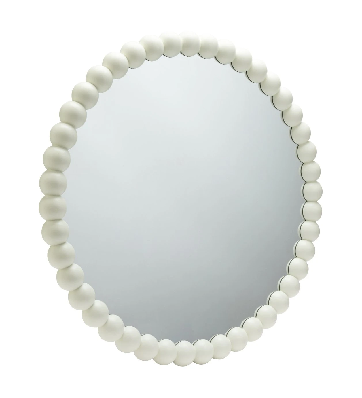 Habitat Beaded Round Wall Mirror - White - 70x70cm 3 Habitat Beaded Round Wall Mirror - White - 70x70cm
