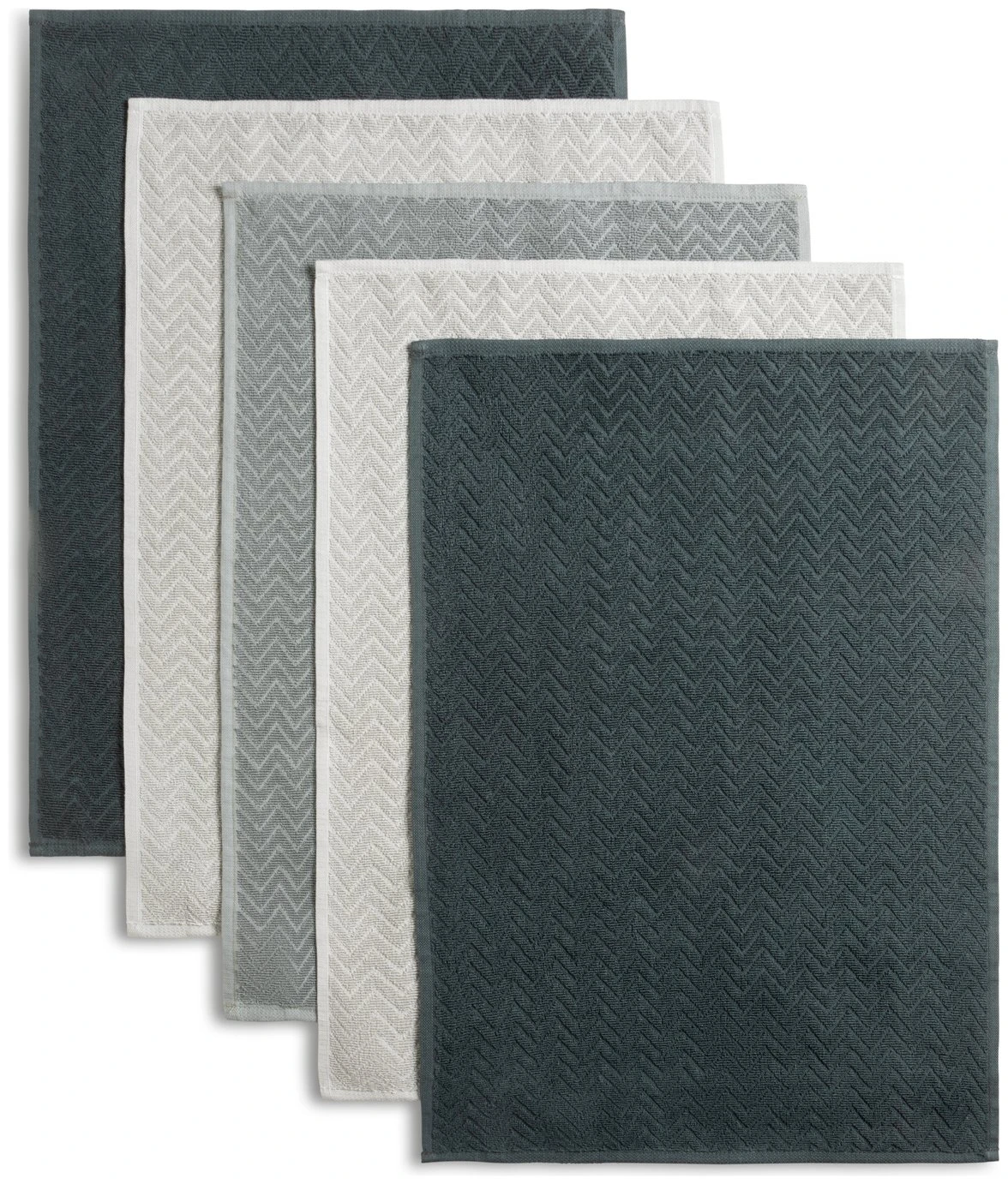 Habitat Zig Zag Terry Pack Of 5 Tea Towels 7 Habitat Zig Zag Terry Pack Of 5 Tea Towels - Image 5