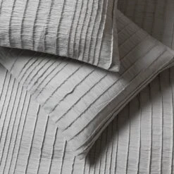 Habitat Crinkle Grey Bedding Set - Single -Trend Furniture 1232420 R Z003A