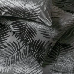 Habitat Velvet Feather Charcoal Bedding Set - Double -Trend Furniture 1232499 R Z003A