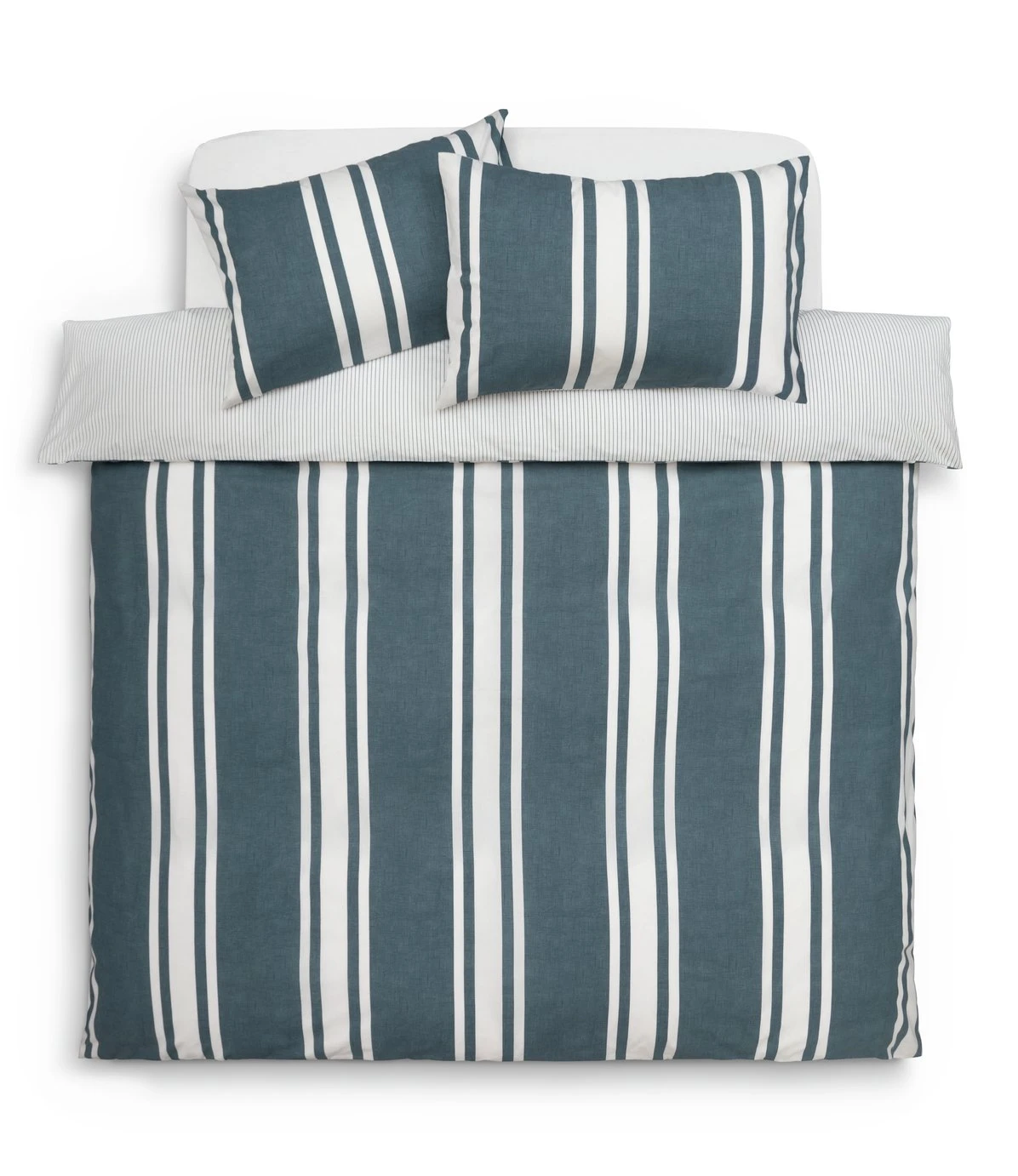 Habitat Cotton Coastal Stripe Blue Bedding Set - Single 5 Habitat Cotton Coastal Stripe Blue Bedding Set - Single - Image 3