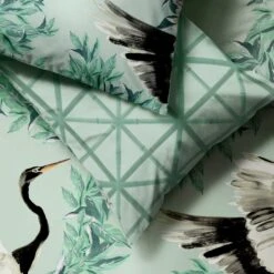 Habitat Crane Panel Green Bedding Set - Single -Trend Furniture 1233199 R Z003A