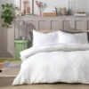 Habitat Cotton 200TC Muslin White Bedding Set - Double -Trend Furniture 1233278 R Z001A