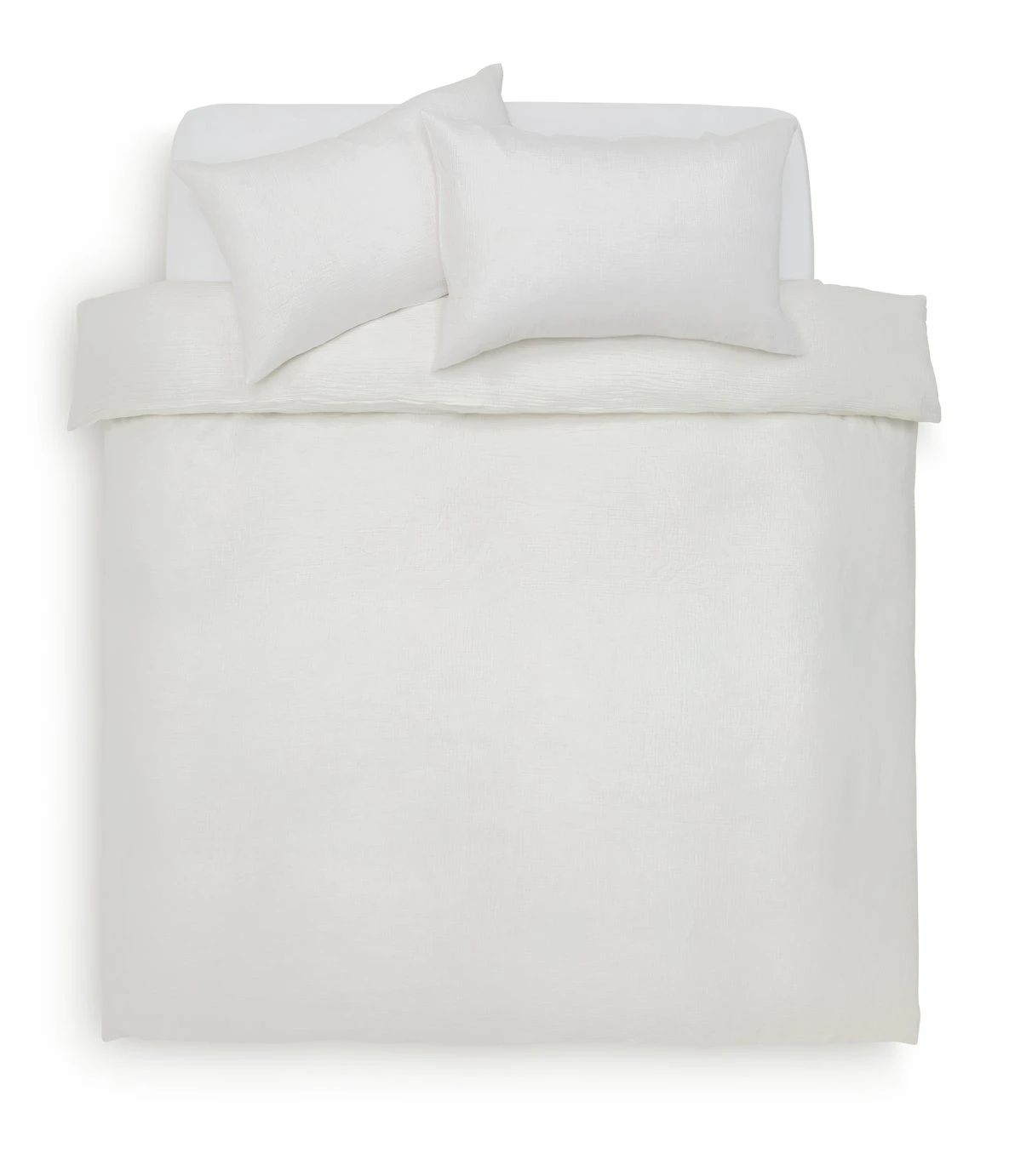 Habitat Cotton 200TC Muslin White Bedding Set - Double 5 Habitat Cotton 200TC Muslin White Bedding Set - Double - Image 3