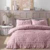 Habitat Seersucker Wide Stripe Lilac Bedding Set - Double -Trend Furniture 1233371 R Z001A