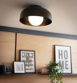 Habitat Modern Globe Metal Bathroom Ceiling Light - Black -Trend Furniture 1233584 R Z002C