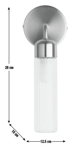 Habitat Ribbed Metal Bathroom Wall Light - Gold -Trend Furniture 1233814 R E001