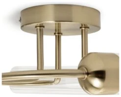 Habitat Ribbed Metal 3 Light Bathroom Ceiling Light - Gold -Trend Furniture 1233845 R Z003A
