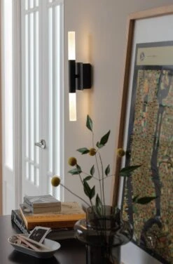 Habitat Metal 2 Light LED Bathroom Wall Light - Black -Trend Furniture 1233876 R Z003C