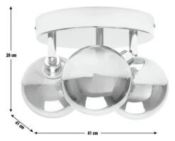 Habitat Globe Metal Bathroom Flush To Ceiling Light - Silver 10 Habitat Globe Metal Bathroom Flush To Ceiling Light - Silver -Trend Furniture 1233883 R E001