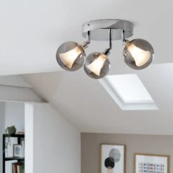 Habitat Globe Metal Bathroom Flush To Ceiling Light - Silver 13 Habitat Globe Metal Bathroom Flush To Ceiling Light - Silver -Trend Furniture 1233883 R Z002C