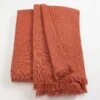 Habitat Cotton Plain Textured Throw - Terracotta - 150x200cm -Trend Furniture 1244212 R Z001A