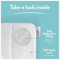 Slumberdown Light & Cool 1 Tog Duvet - Single -Trend Furniture 1251449 R Z004A