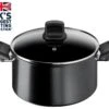 Tefal Titanium Excellence 24cm Aluminium Stock Pot - Black 2 Tefal Titanium Excellence 24cm Aluminium Stock Pot - Black -Trend Furniture 1303830 R Z001A