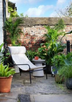 Habitat Teka Metal Garden Chair - Cream -Trend Furniture 1304750 R Z002C