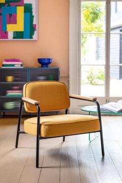 Habitat Jesper Fabric Accent Chair - Yellow -Trend Furniture 1402047 R Z001C