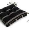 Habitat Woven Stripe Pack Of 2 Seat Cushion - Black -Trend Furniture 1402353 R Z001A