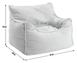 Habitat Kids Single Chair Boucle Bean Bag - Off White 10 Habitat Kids Single Chair Boucle Bean Bag - Off White -Trend Furniture 1405044 R E001