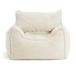Habitat Kids Single Chair Boucle Bean Bag - Off White 9 Habitat Kids Single Chair Boucle Bean Bag - Off White -Trend Furniture 1405044 R Z001A