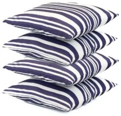 Streetwize Blue Stripes Outdoor Cushion - Pack Of 4 -Trend Furniture 1480148 R Z004A