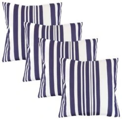 Streetwize Blue Stripes Outdoor Cushion - Pack Of 4 -Trend Furniture 1480148 R Z005A