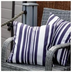 Streetwize Blue Stripes Outdoor Cushion - Pack Of 4 -Trend Furniture 1480148 R Z006A