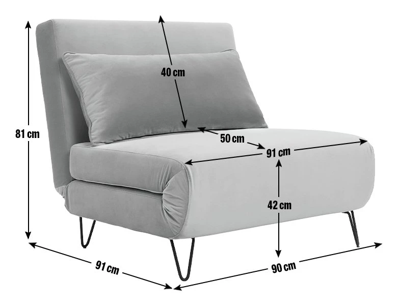 Habitat Roni Single Velvet Chairbed - Mint Green 6 Habitat Roni Single Velvet Chairbed - Mint Green - Image 4