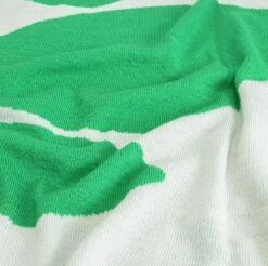 Habitat Floral Pattern Knit Throw - White & Green -125x150cm -Trend Furniture 1953716 R Z003A