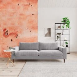 Swoon Evesham Velvet 3 Seater Sofa - Silver Grey -Trend Furniture 1970452 R Z001C