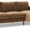 Swoon Evesham Velvet Right Hand Corner Sofa - Biscuit -Trend Furniture 1971004 R Z001A