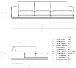 Swoon Denver Velvet Right Hand Corner Sofa - Biscuit -Trend Furniture 1972216 R E001