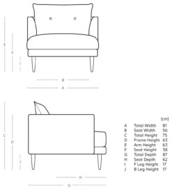Swoon Kalmar Velvet Armchair - Ink Blue -Trend Furniture 1973071 R E001