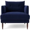 Swoon Kalmar Velvet Armchair - Ink Blue -Trend Furniture 1973071 R Z001A