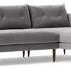 Swoon Kalmar Velvet Right Hand Corner Sofa - Silver Grey -Trend Furniture 1973239 R Z001A