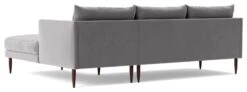 Swoon Kalmar Velvet Right Hand Corner Sofa - Silver Grey -Trend Furniture 1973239 R Z004A